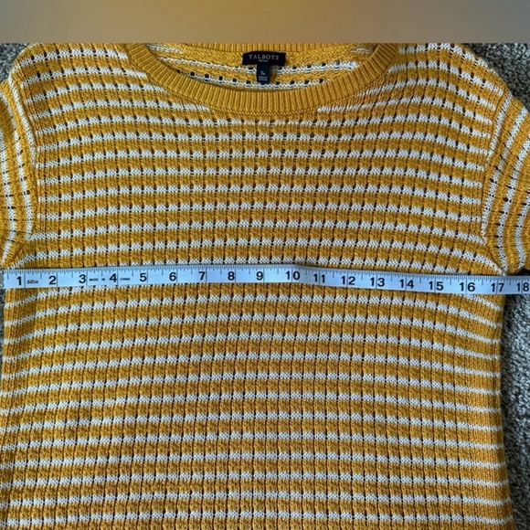 Talbots mustard Sweater shirt Tencel size SP - Picture 7 of 8